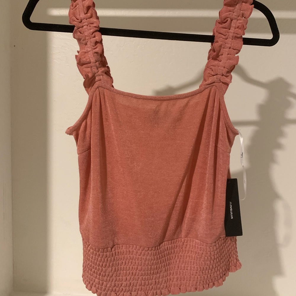 Lulus My Muse Dusty Rose Ruffled Smocked Tank Top